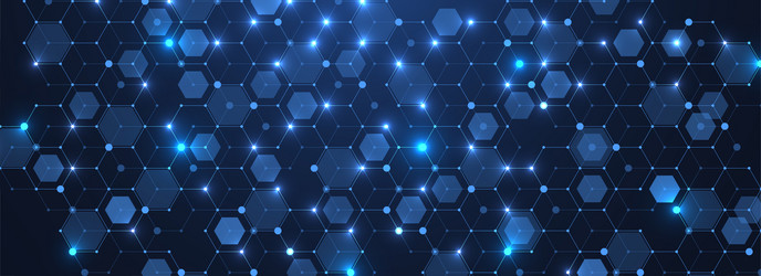 Hexagonal Digital Abstract Tech Background vector image