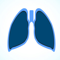 human lungs with overlap medical concept logo vector