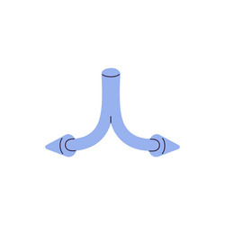 pointer with two split arrows pointing direction vector image