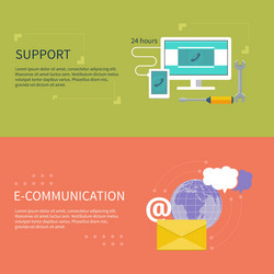 support with different item icons vector image