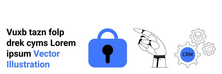 technologies and secure crm solutions vector image