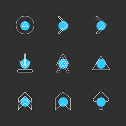 arrows directions pointer arrow user vector image