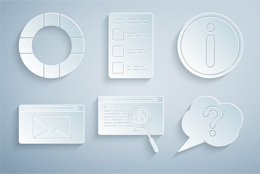 set system bug concept information mail and e vector image