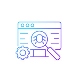 software testing gradient linear icon vector image