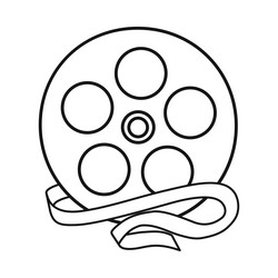 design of reel and roll sign web element vector image