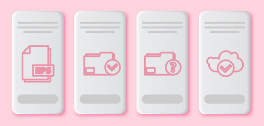 set line eps file document folder vector image