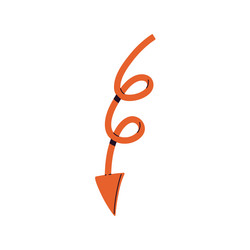 twisted line with loops showing downward curve vector image