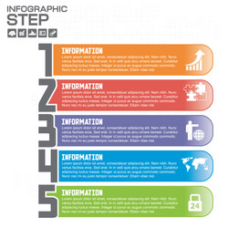 Numbers four points slide template vector