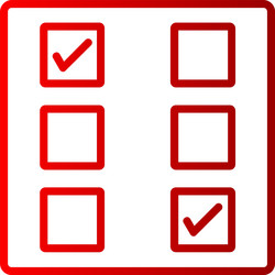 checkbox line gradient icon vector image
