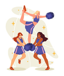 cheerleading team concept vector