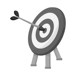 dartboard and dart symbol vector image