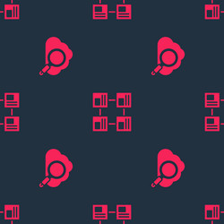 set search cloud computing and hierarchy vector image