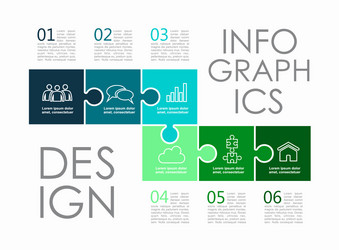 Modern Infographics Process Template Timeline Vector Image
