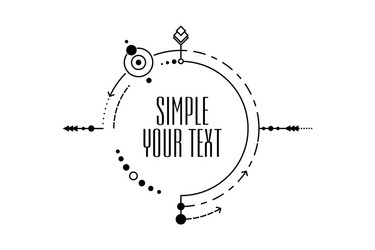 minimalistic design lines frame for text vector image