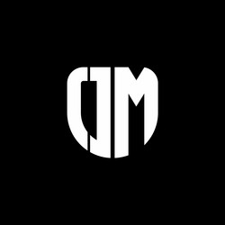 Mo logo monogram with shield shape design template