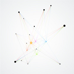 connect network background with dots and lines vector image