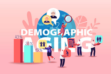 demographic aging concept statistics data vector