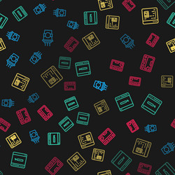 set line coffee cup to go search engine software vector image