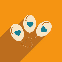 flat with shadow icon and mobile applacation vector image