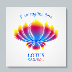 luxury image logo rainbow lotus business design vector