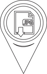 map pin pointer file type jpg icon vector image