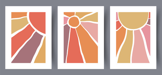 Scandinavian Abstract Print Set vector image