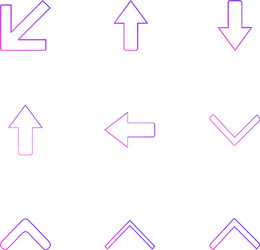 arrows directions pointer arrow user vector image