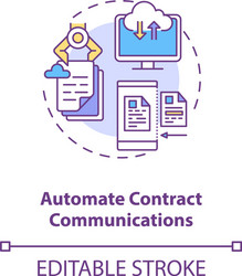 Contract Communication Automation vector image