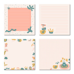 Cute note paper design ready to print Royalty Free Vector