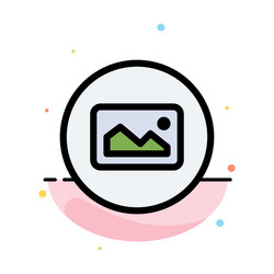 image photo basic ui abstract flat color icon vector image