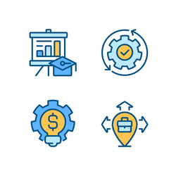 improvement business process pixel perfect rgb vector