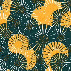 Seamless pattern abstract flowers on white vector