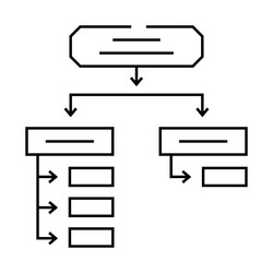 search algorithm line icon vector image