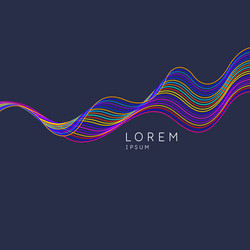 abstract background with dynamic waves vector image