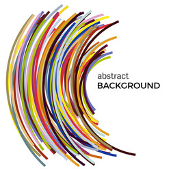 abstract background with multicolored curved lines vector image