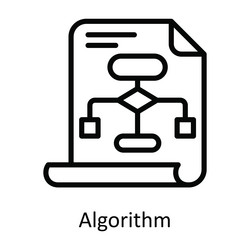 algorithm outline icon design vector image