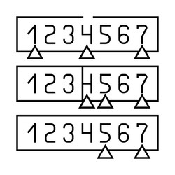 binary search algorithm line icon vector image