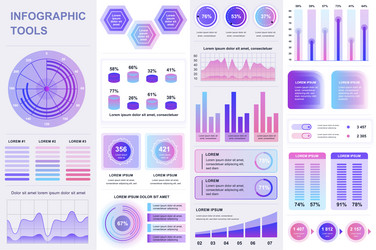 bundle infographic ui ux kit elements vector image