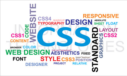CSS Word Cloud - Web Development vector image