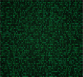 Digital Matrix with Falling Numbers vector image