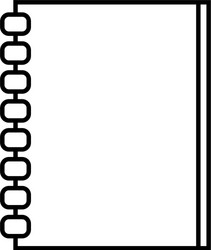 line notebook papers object design to write vector image