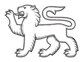 lion for tattoo 03 Vector Image