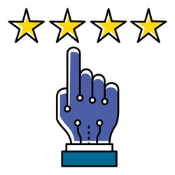 automated ai review and smart analysis icon design vector image