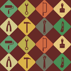 seamless abstract background with handling tools vector image