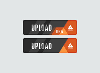 upload button futuristic hi-tech ui design vector image