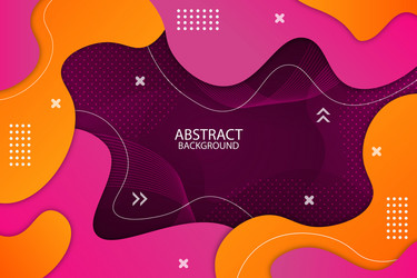 abstract dynamic pink and yellow fluid style vector image