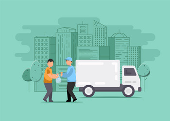 man throws garbage in the trash vector image