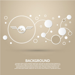 pokeball for play in game icon on a brown vector