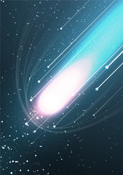 Abstract Comet Space Background vector image
