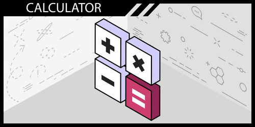 Calculator isometric design icon web 3d colorful vector